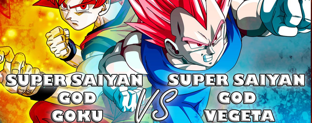 Goku Super Saiyan Dios vs Vegeta Super Saiyan Dios