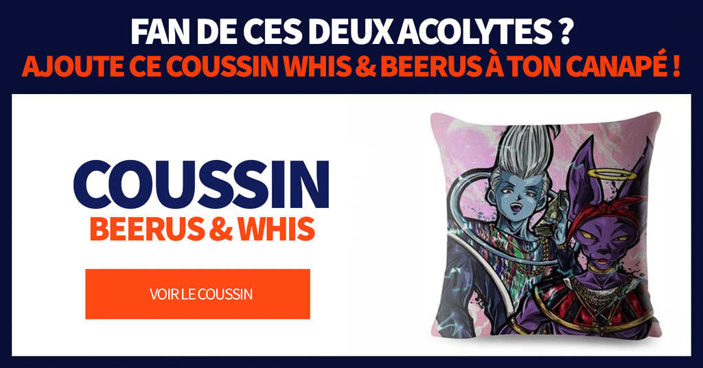 Housse de Coussin Beerus et Whis