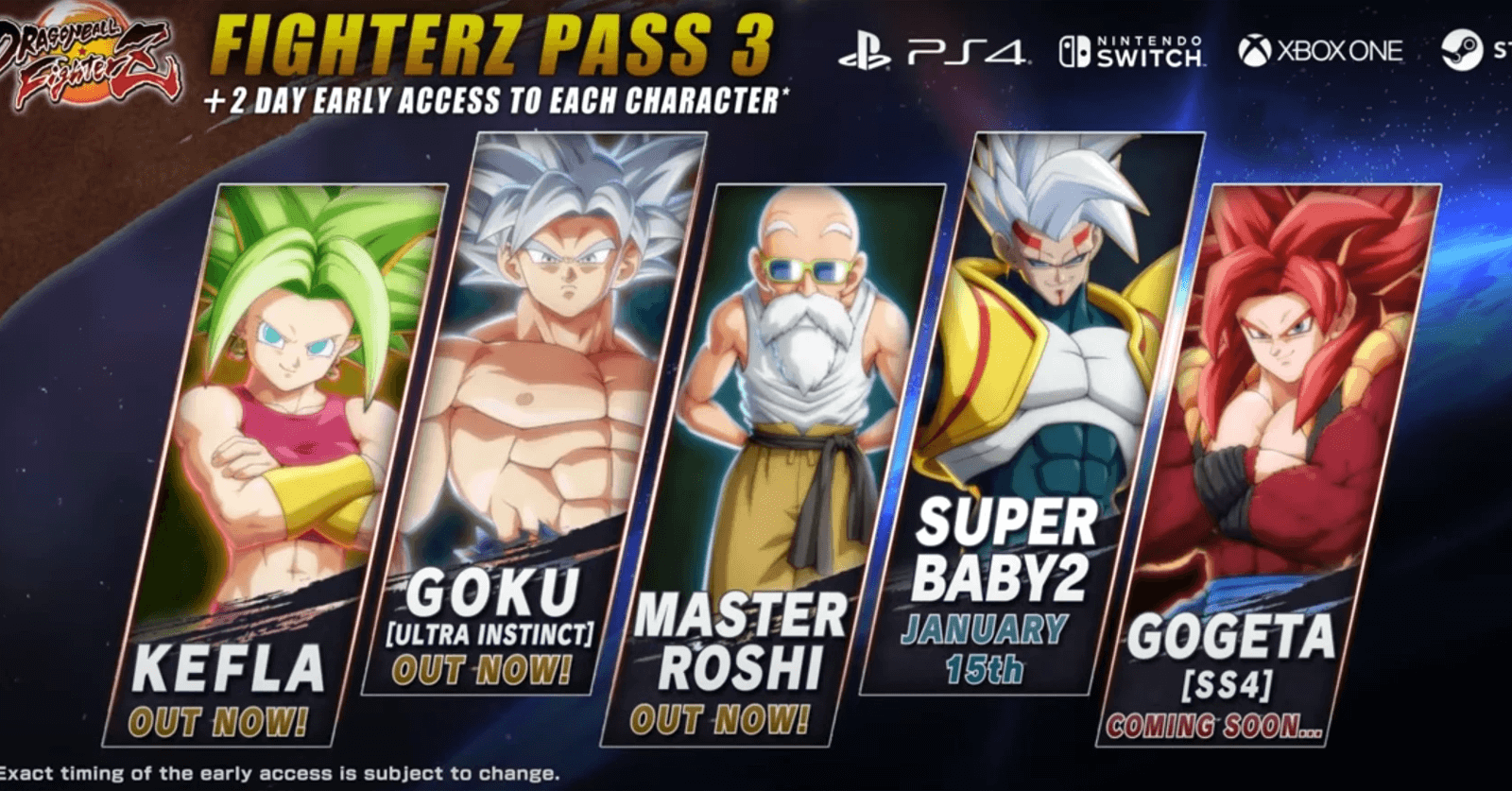 FighterZ Pass 3 Characters
