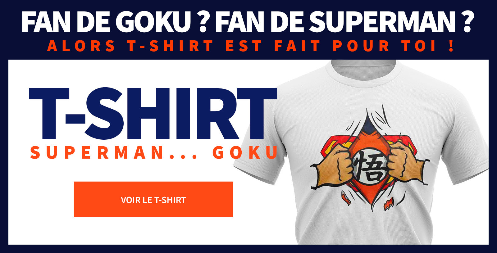 Camiseta Goku y Superman
