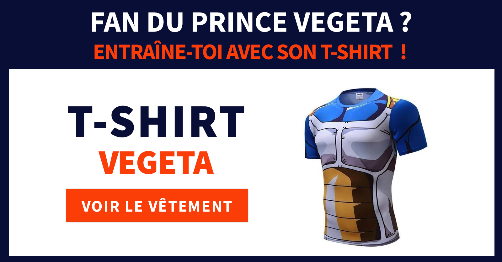 T Shirt Vegeta Musculation