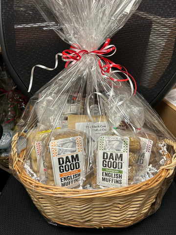 Dam Good English Muffins Donation basket for Girls Night Out fundraiser