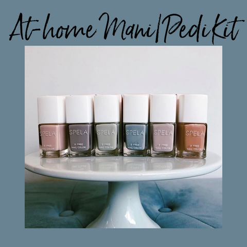 Image of selection of six Spela nail polishes on well&belle