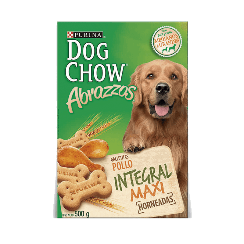 Snack Dog Chow Abrazzos Integral Maxi X 500grs