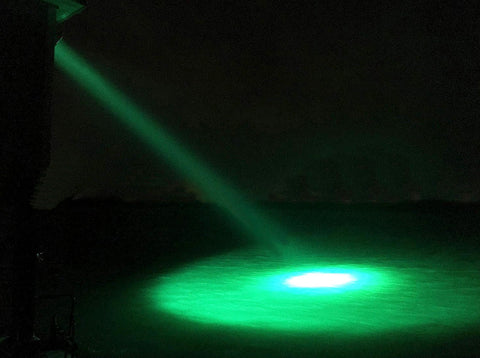 Above Water Green Fishing Spot Light Overhead