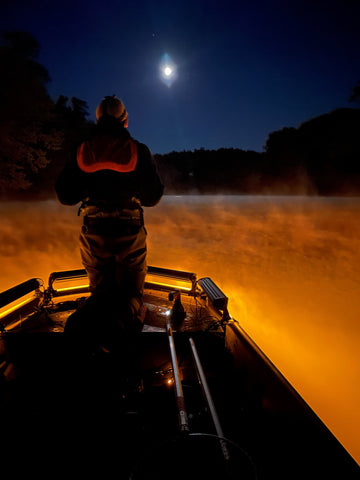 Fish Netting, Sampling, Surveying Boat with Swamp Eye Gen 2X Light Bars