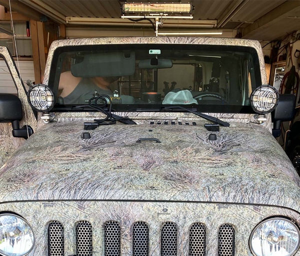 Police Car Spotlight turned Hunting Light Bar