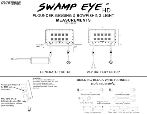 Swamp Eye HD Bowfishing Light Measurements