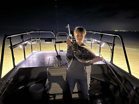 Night Moves Gigging with 160W Swamp Eye Bowfishing Lights