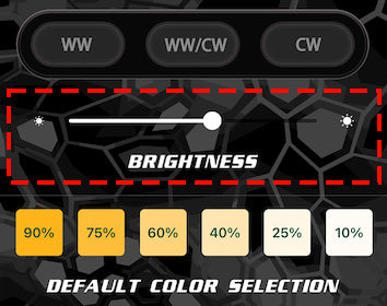 OutriggerGo App Brightness Adjustment