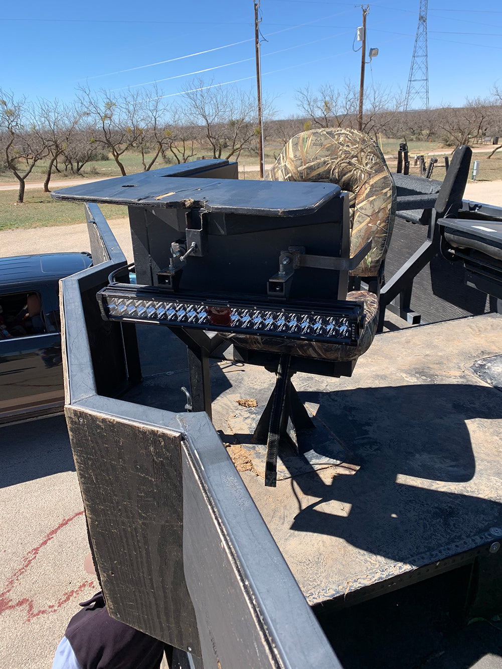 Predator Cannon Mounted to Shooting Chair