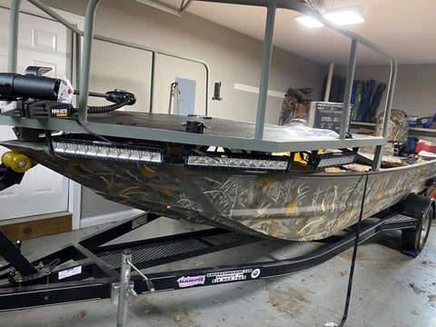 swamp eye light bar all around aluminum boat