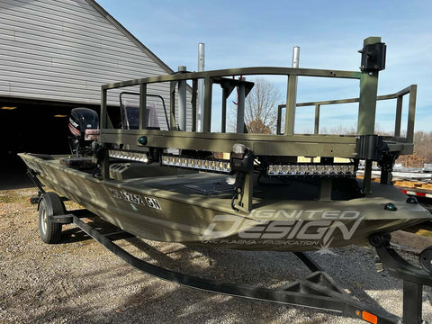Swamp Eye Light Bars on Tracker Bowfishing Boat