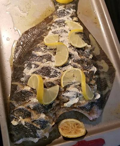 whole baked flounder