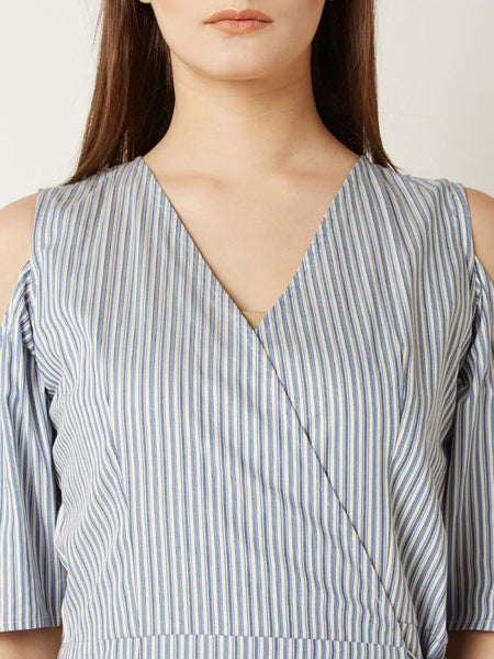 Warm Afternoon Cold Shoulder Dress