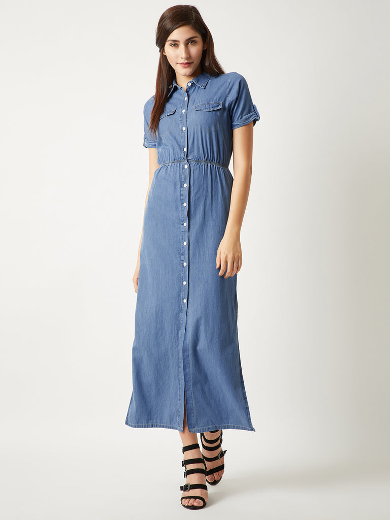 full denim dress