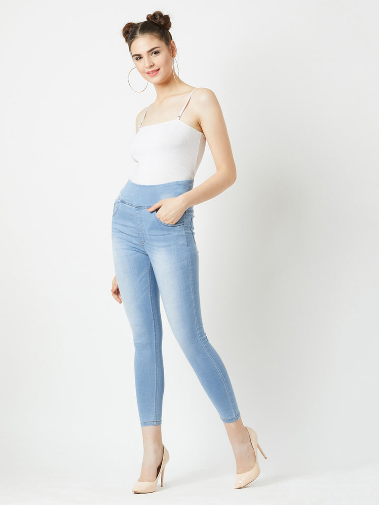 sky blue jeggings