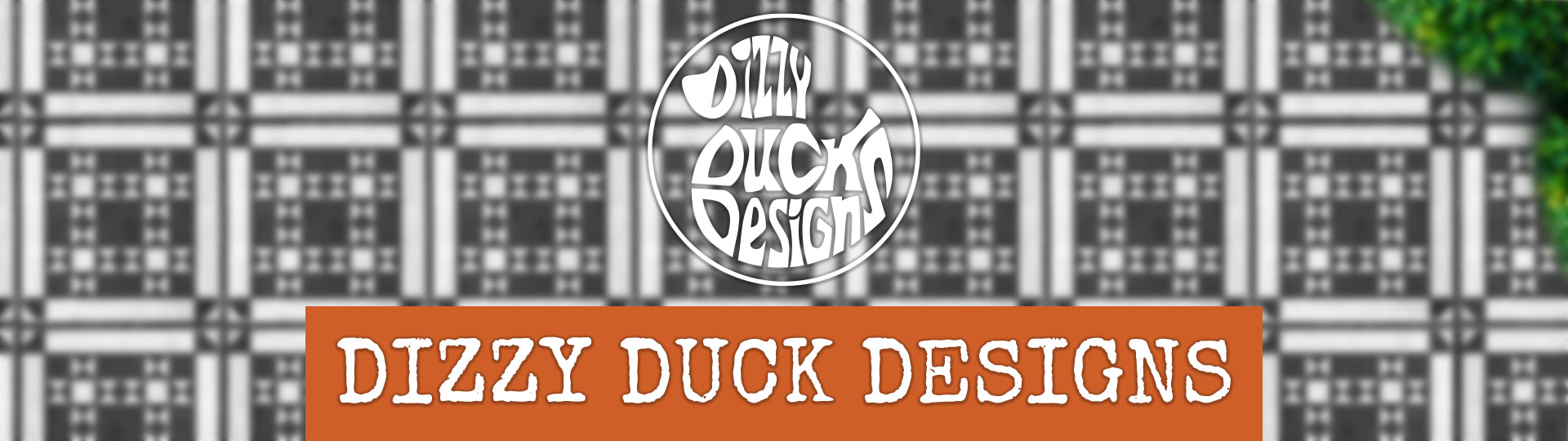 dizzy duck designs banner with logo