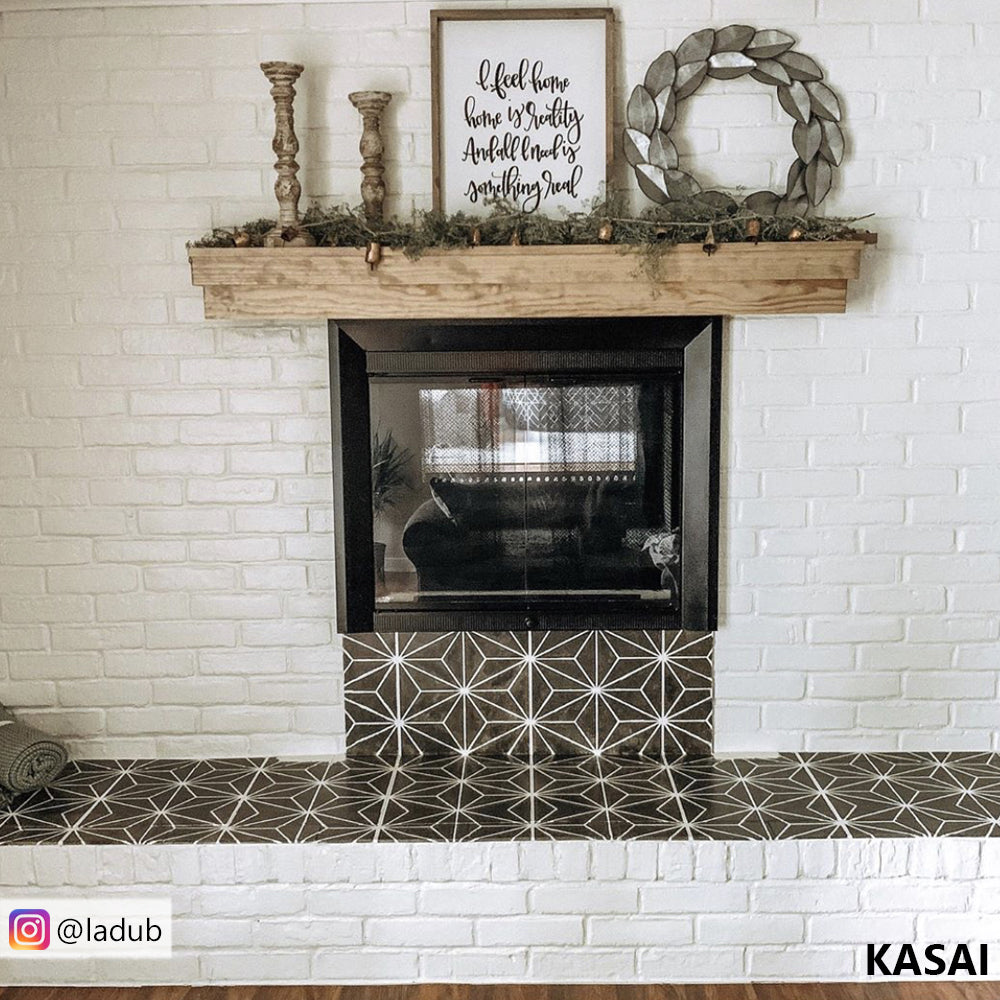 SHOP our Kasai faux tile stencil