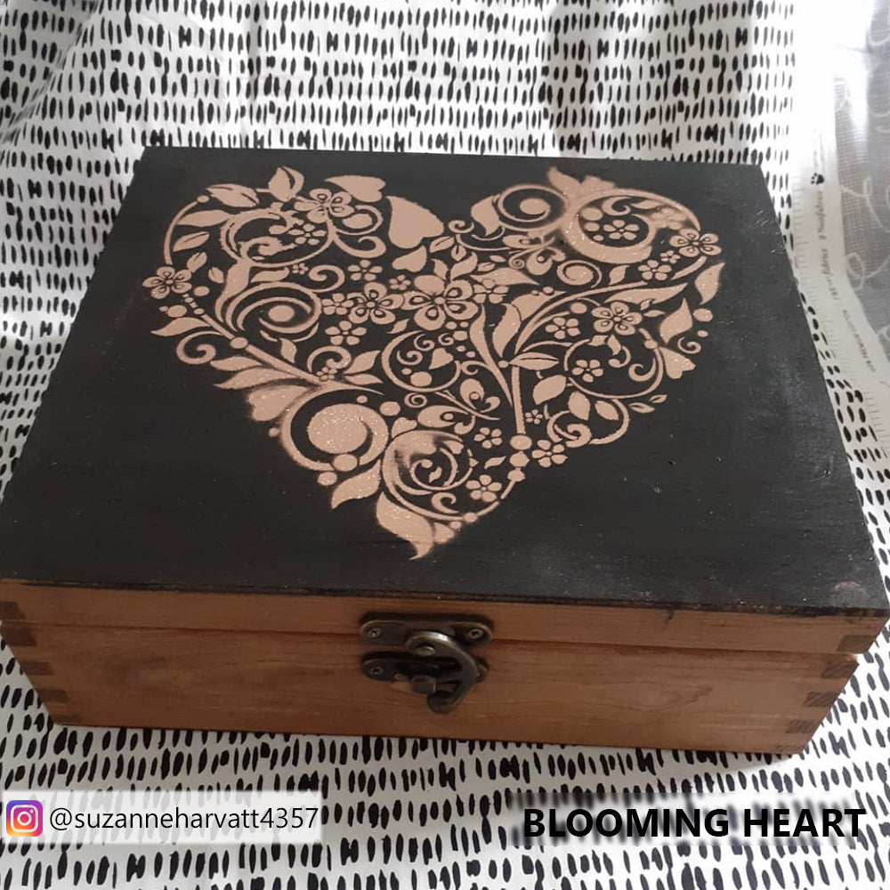 SHOP our Blooming Heart stencil