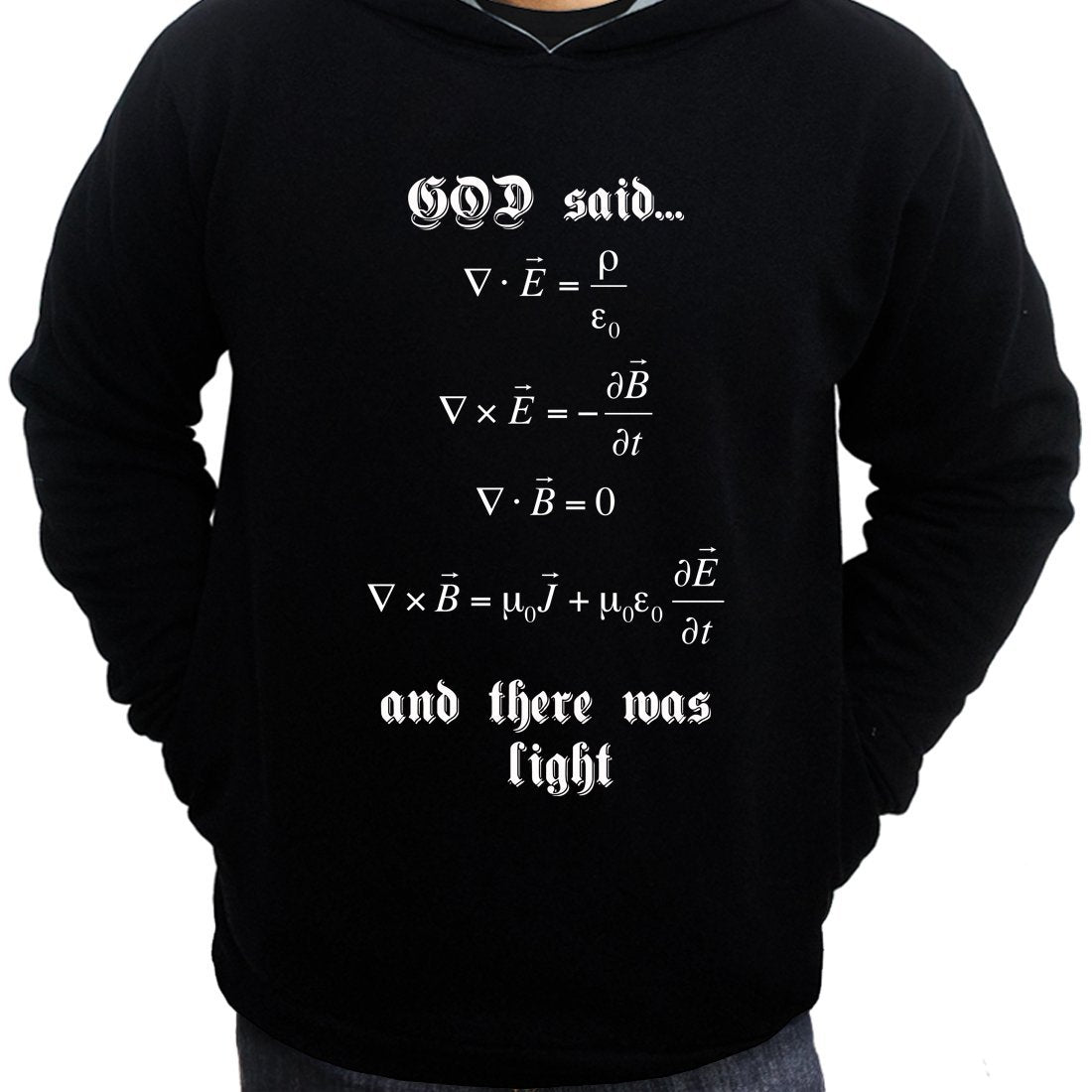 Maxwell Equations, God Light , Hoodie / Sweatshirt, Black - GeekDawn