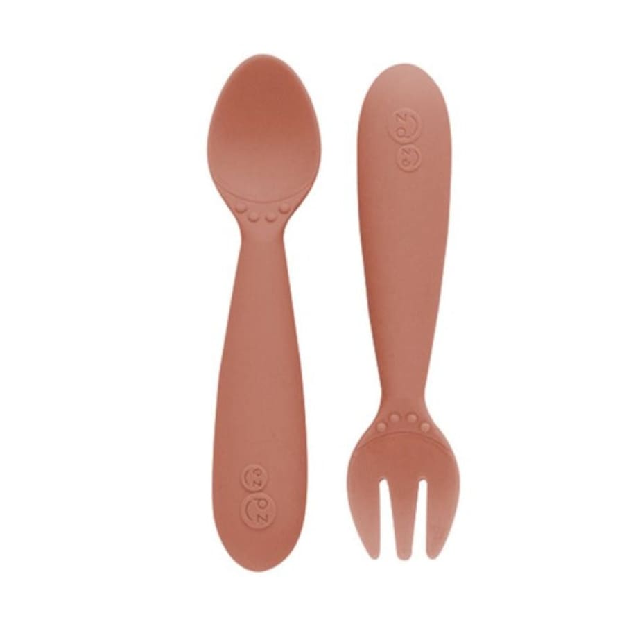  ezpz Mini Utensils (Fork & Spoon in Blue) - 100