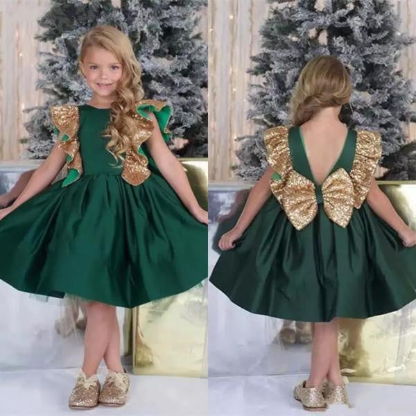 emerald green dress for little girl