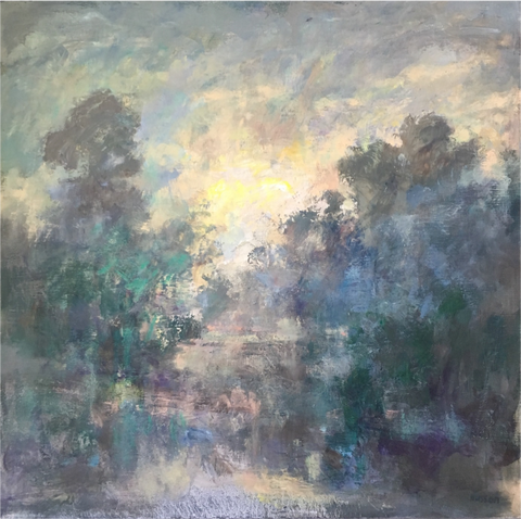 "Boire de Loire et Verdiaux" Huile sur toile 100 x 100 cm  