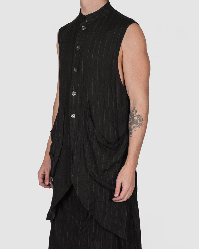 La haine inside us - Striped pocket vest