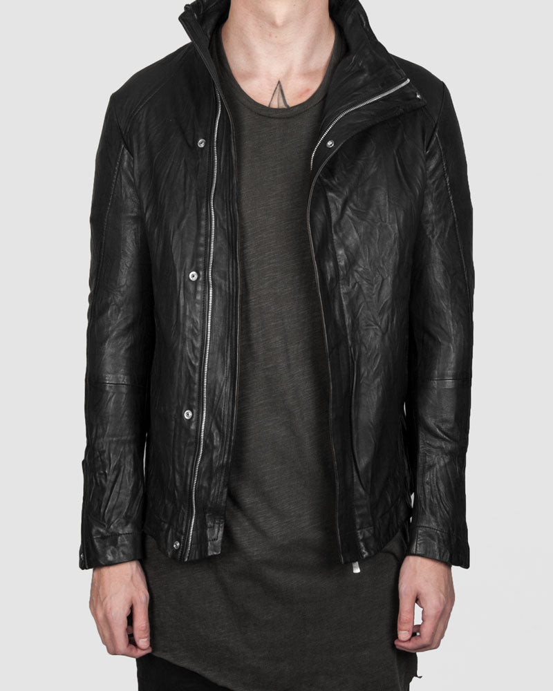 Leon Louis - Molis high collar leather jacket - Stilett