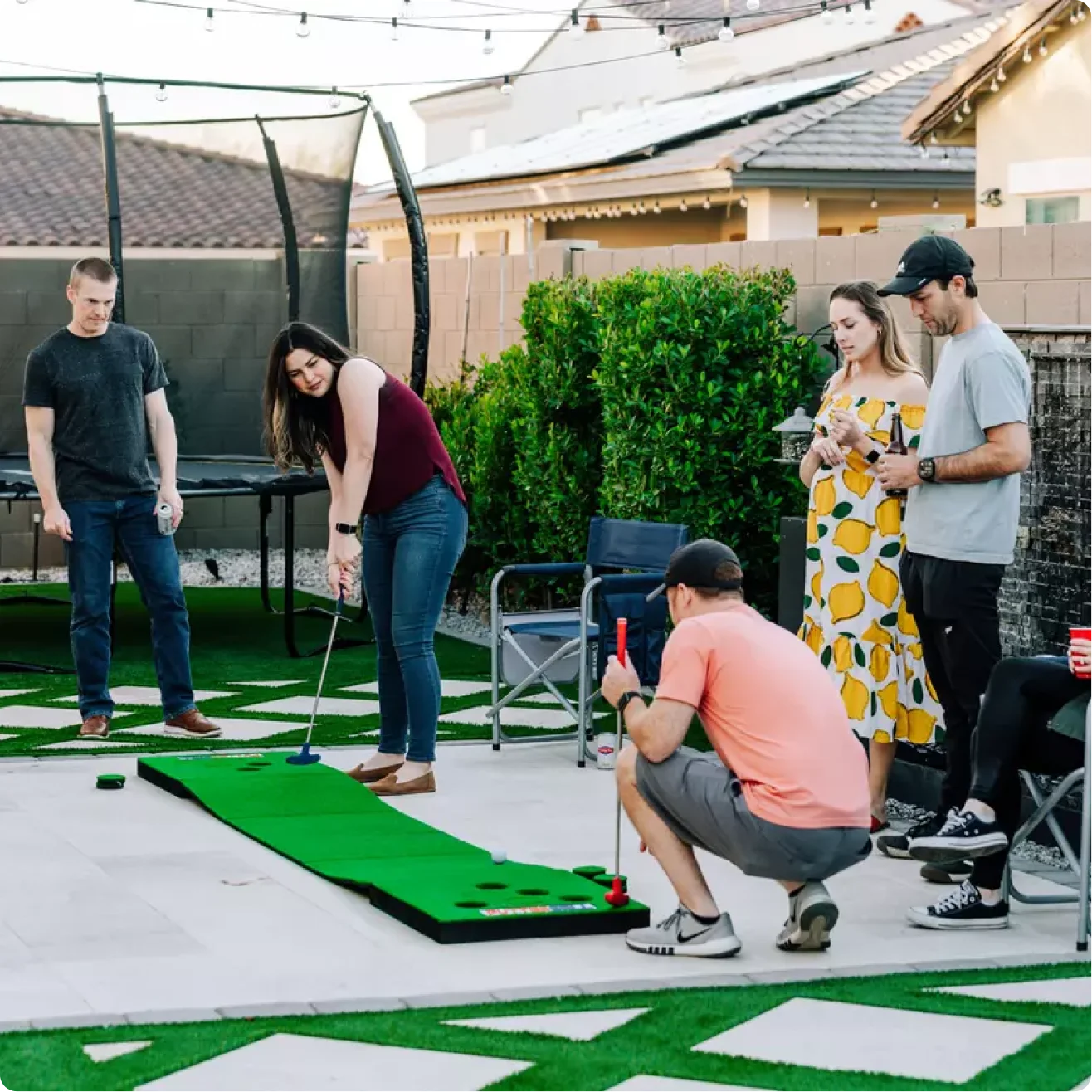 PutterBall Backyard Game - Best Golf Putting Green For Indoors & Outdoors
