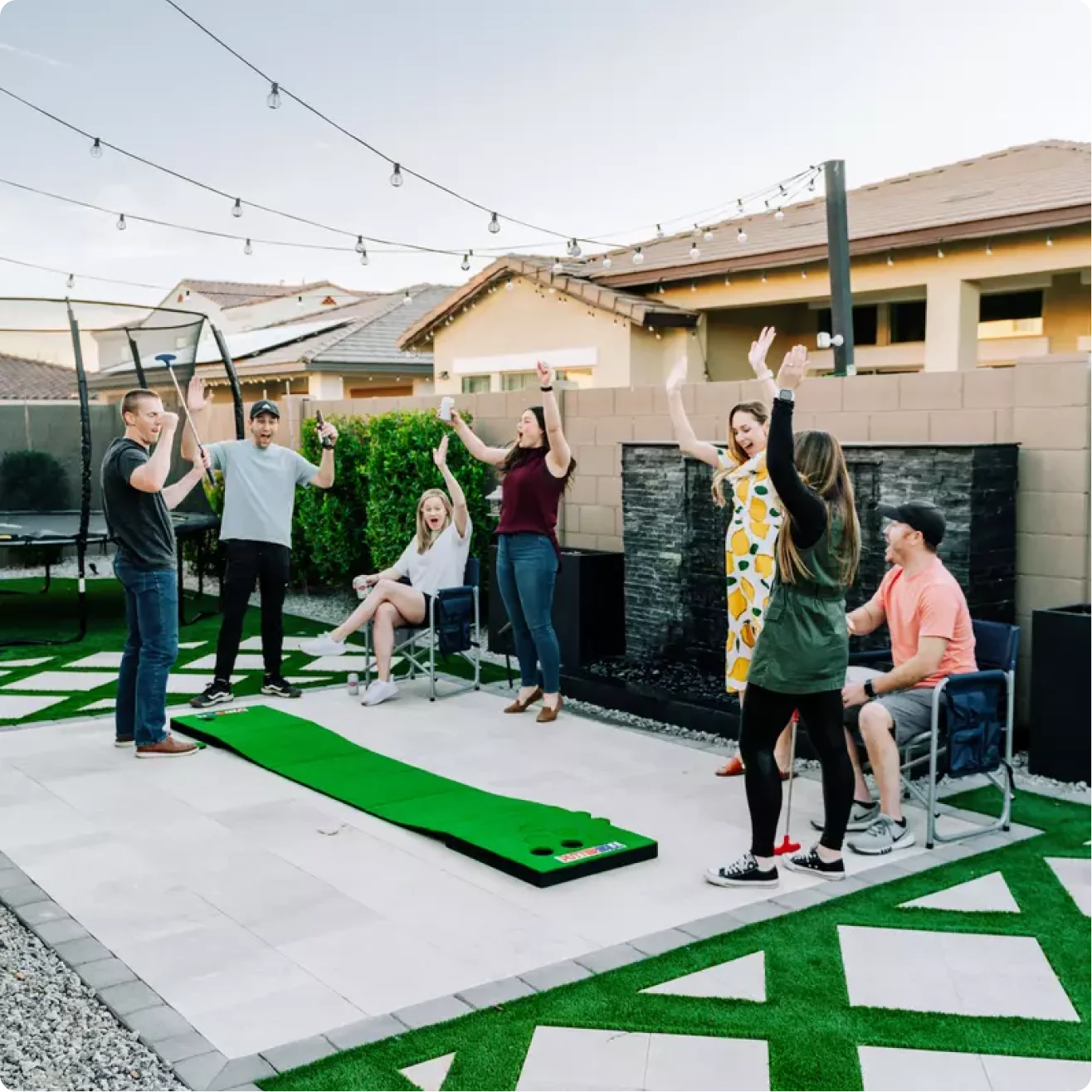 PutterBall Backyard Game - Best Golf Putting Green For Indoors & Outdoors