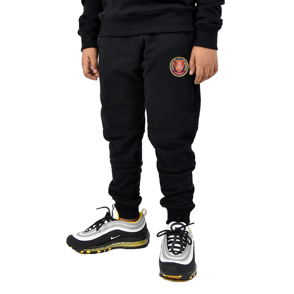 kids black joggers