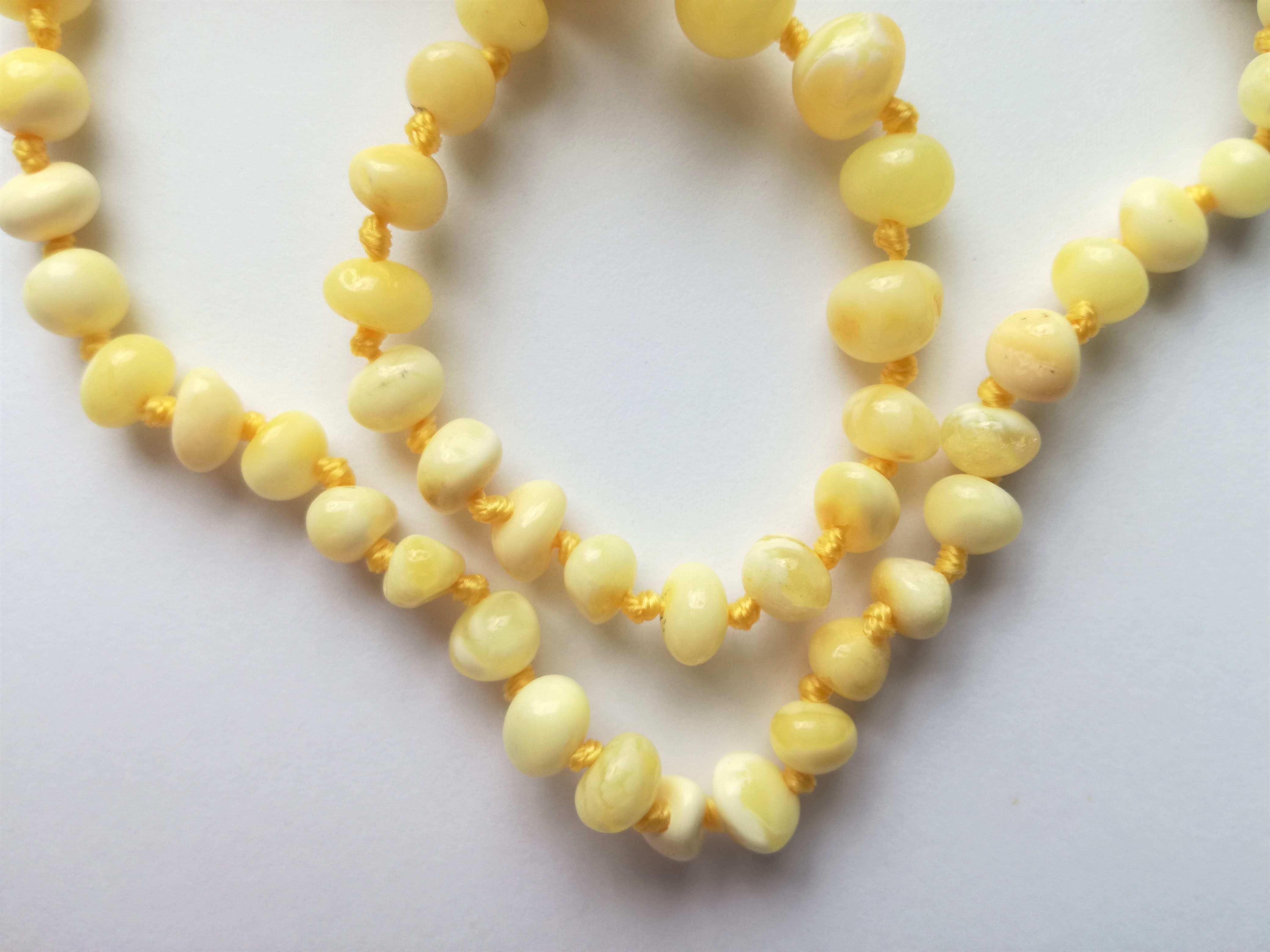 white amber necklace