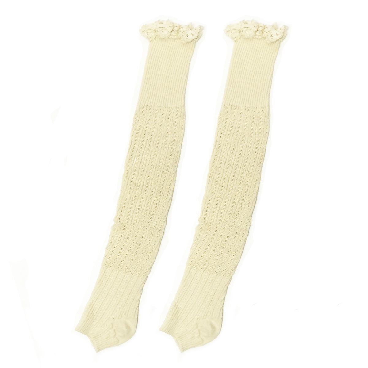 boot socks with lace trim