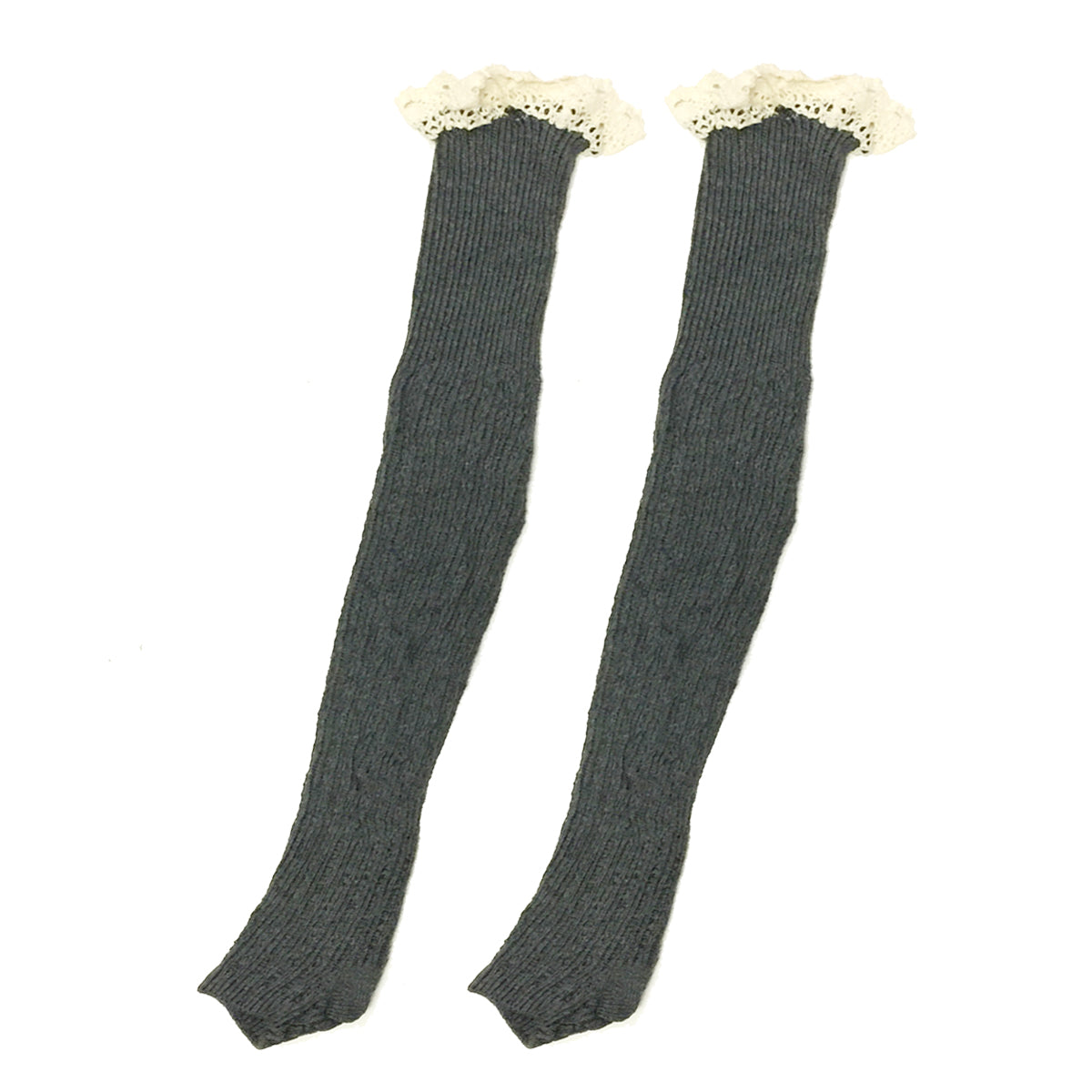 boot socks with lace trim