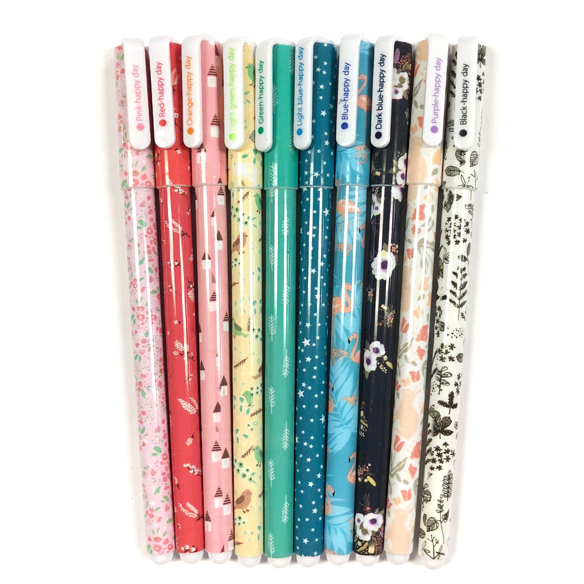 Wrapables® Cute Novelty Gel Ink Pens, 0.5mm Fine Point (Set of 10) for