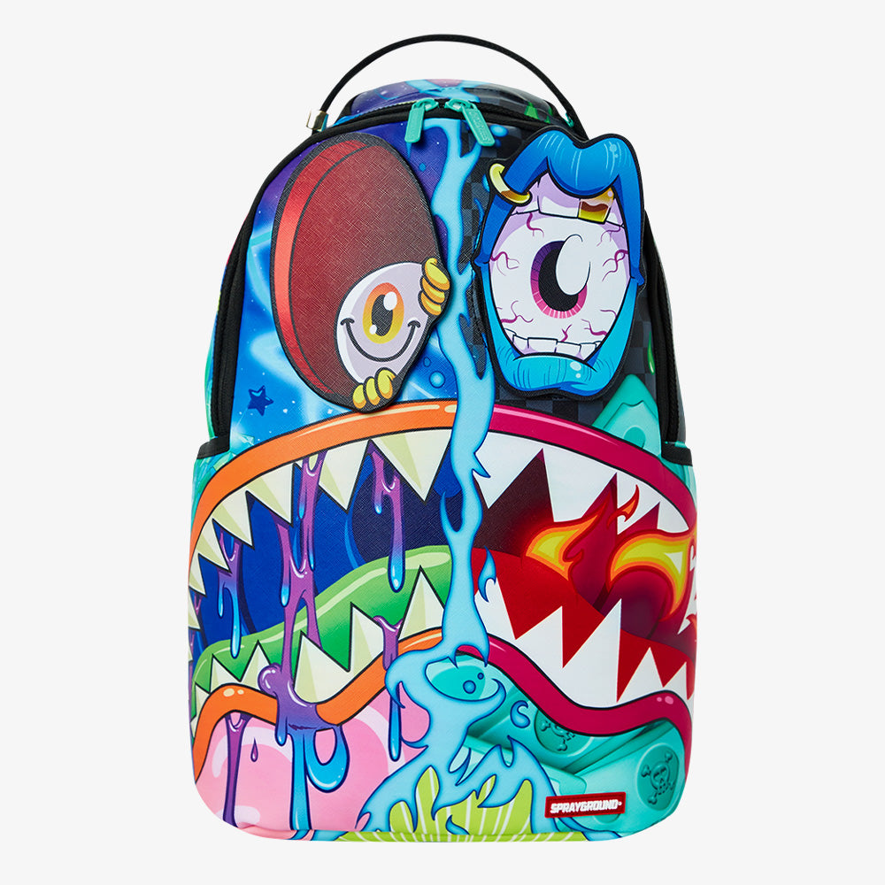 Sprayground Backpack - Crazy Shark Split DLXSV With Removable Eyes - M ...
