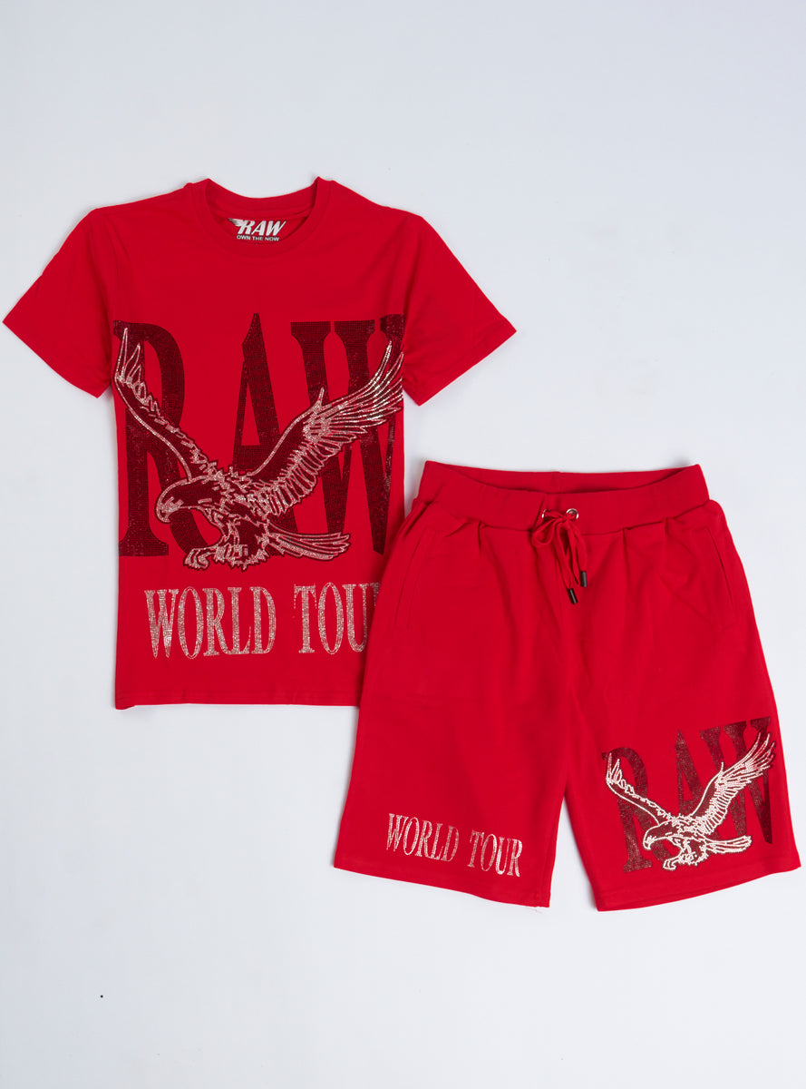 Rawyalty Short Set - World Tour Eagle - Red – Vengeance78