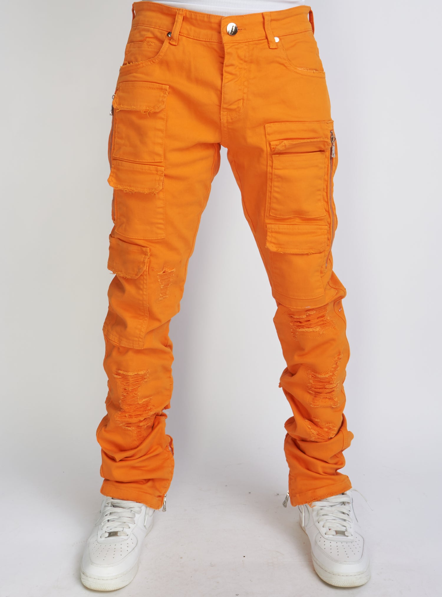 Politics Jeans Skinny Stacked Cargo Orange Murphy507 Vengeance78 