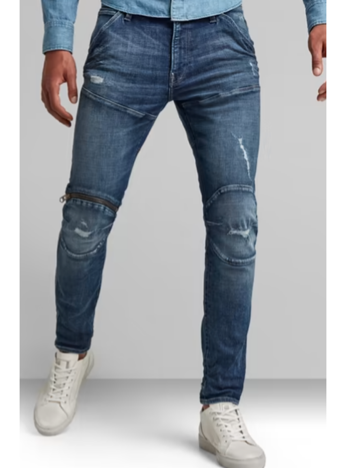 G-Star Jeans - 3D Zip Knee - Faded Ripped Baltic - D01252 – Vengeance78