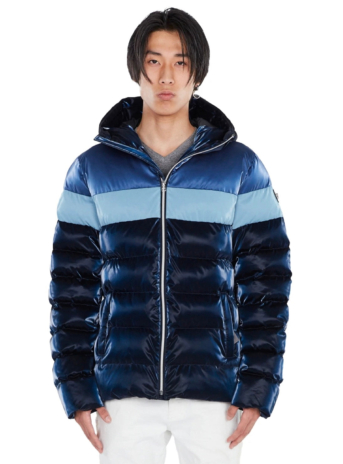 Woodpecker Jacket - Sparrow Long Sleek Puffer - Blue Steel - WPM004 ...