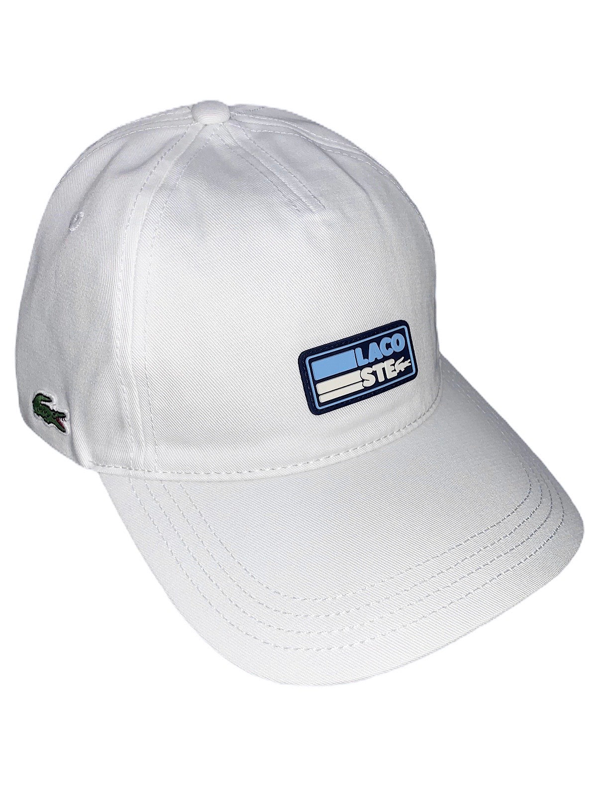 white lacoste hat