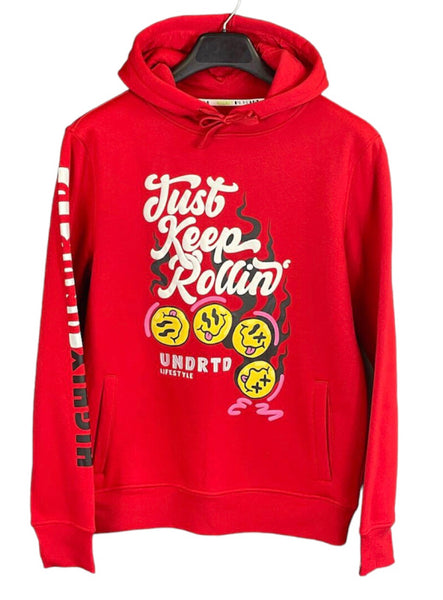 Highly Undrtd Hoodie - Just Keep Rollin - Red - UF2606 – Vengeance78