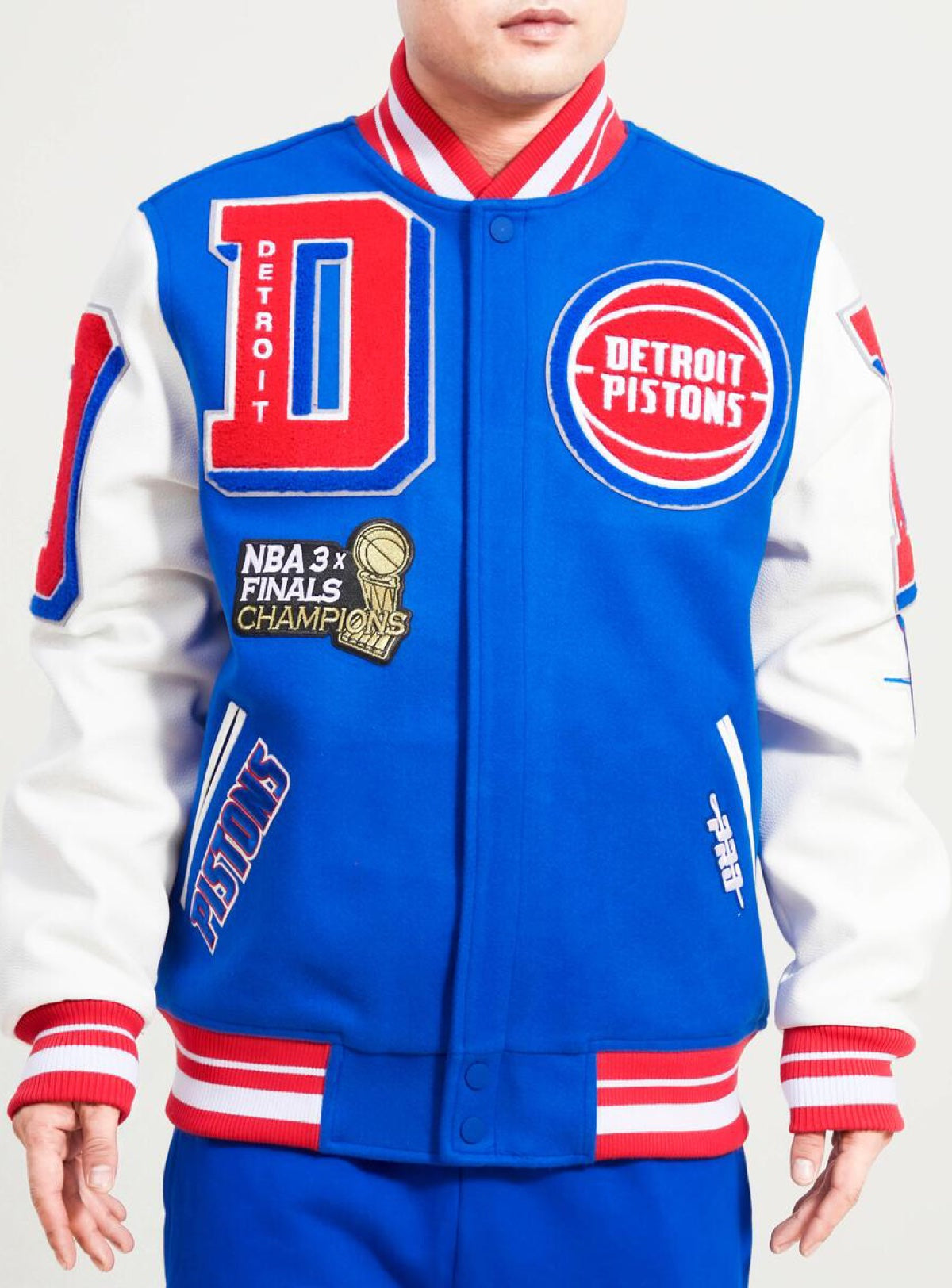 Pro Standard Jacket Logo Mashup Varsity Detroit Pistons Royal Bl Vengeance78 