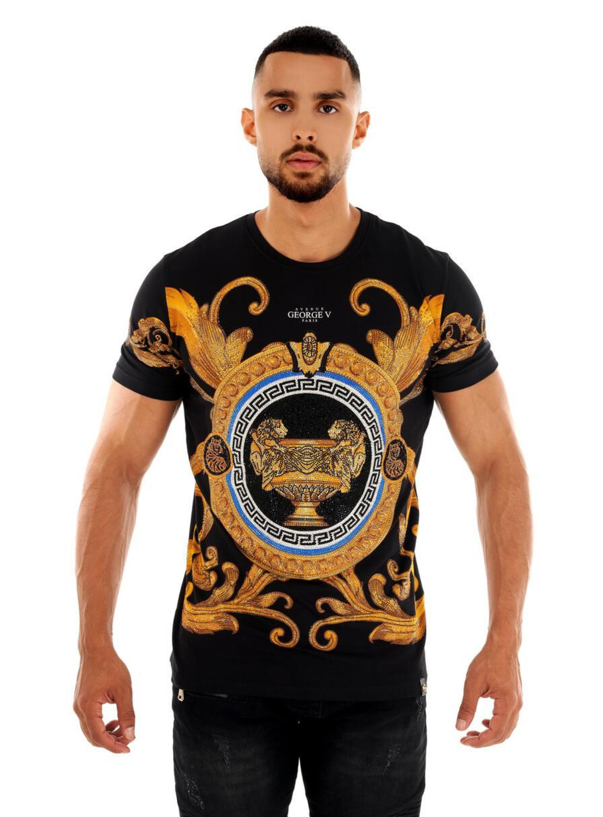 George V T-shirt - GV Vase Grec – Black - GV2292 – Vengeance78