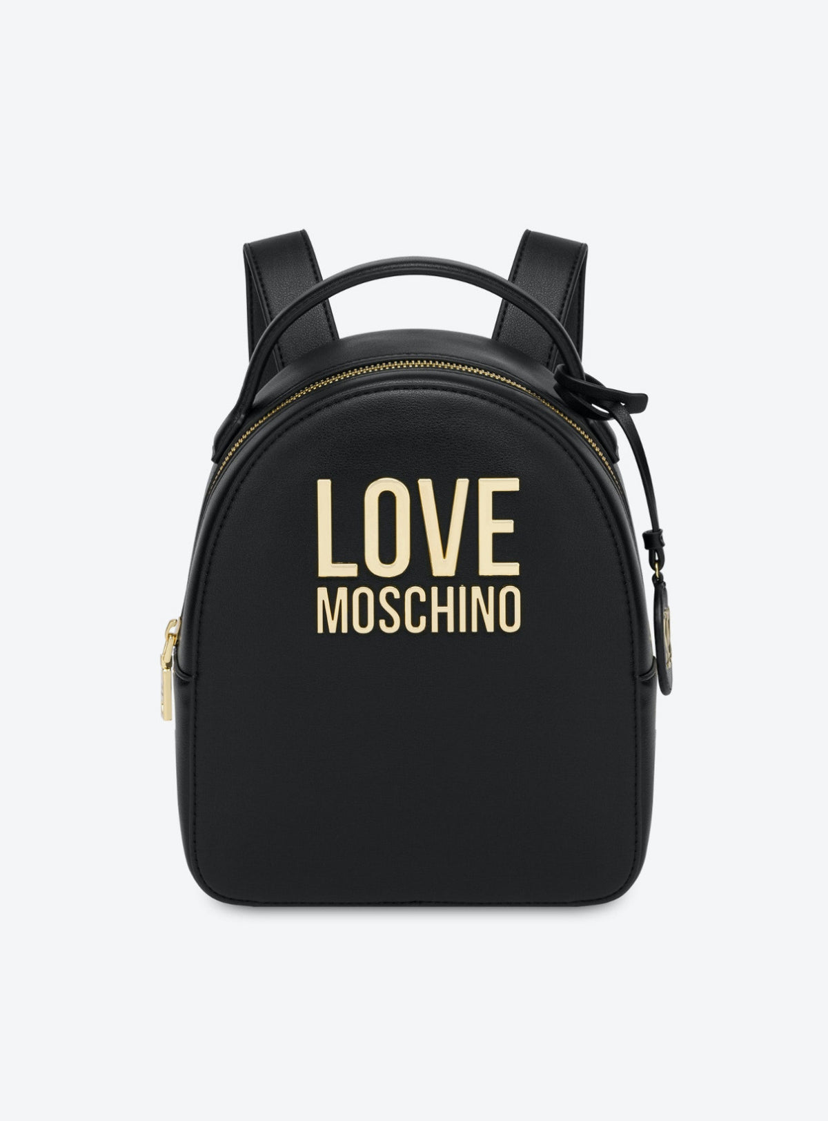 Love Moschino logo tape backpack in black