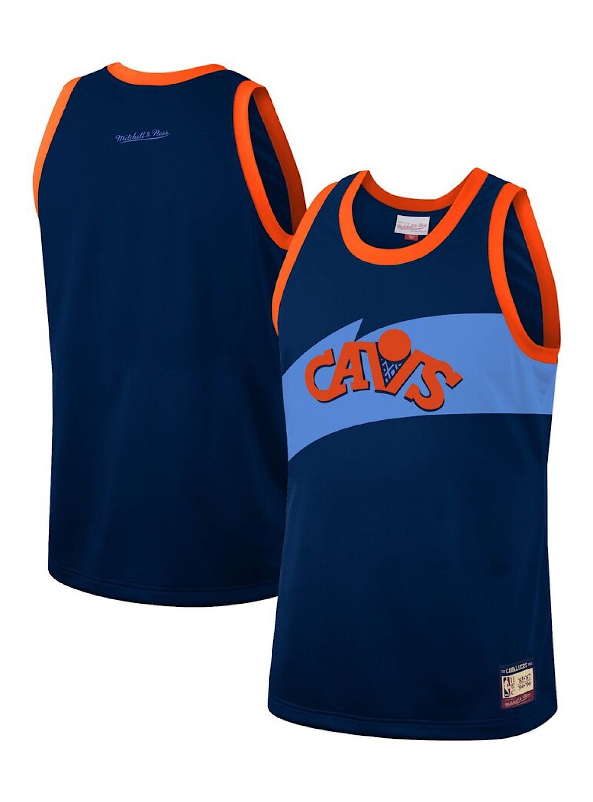 cleveland cavaliers blue and orange jersey