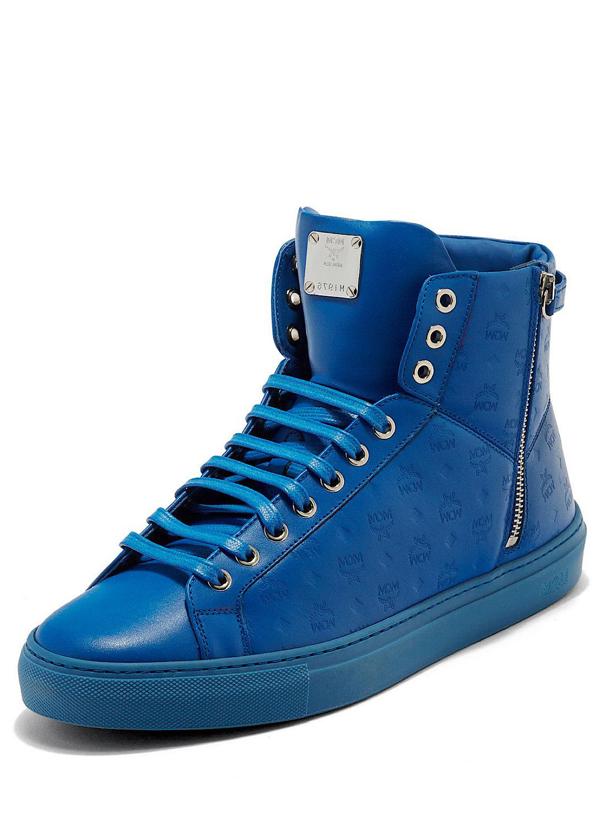 high top blue sneakers
