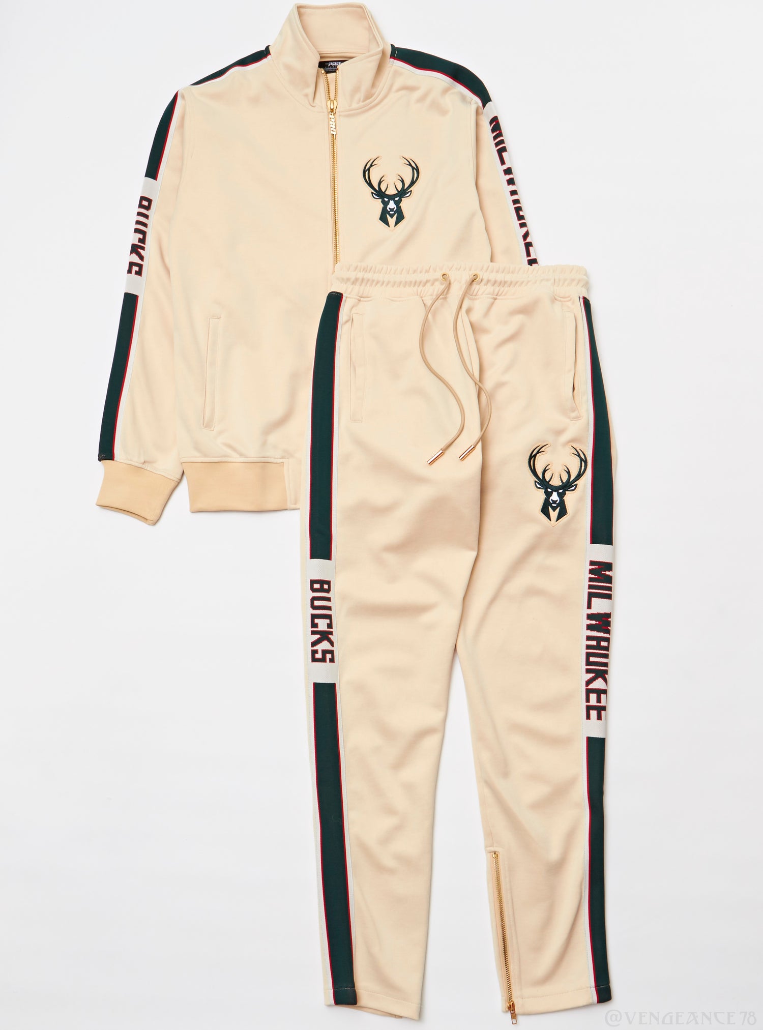 tan sweatsuit